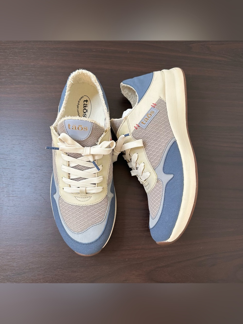 Taos Direction Blue Canvas Walking Sneakers 10 Women's Convertible Slip-On Ortho